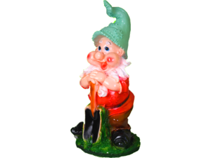 Садовая фигурка из гипса Гном с лопатой средний (45*26см)