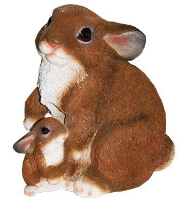 Садовая фигурка из гипса Два зайца большие (29*16см)