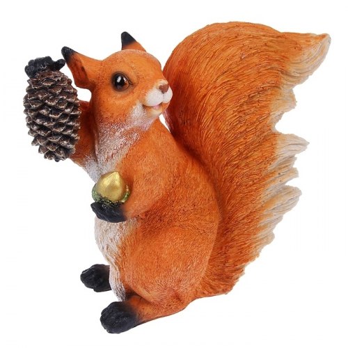 Садовая фигурка из гипса Белка с шишкой, 29см