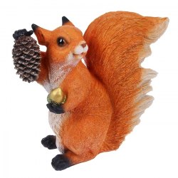 Садовая фигурка из гипса Белка с шишкой, 29см