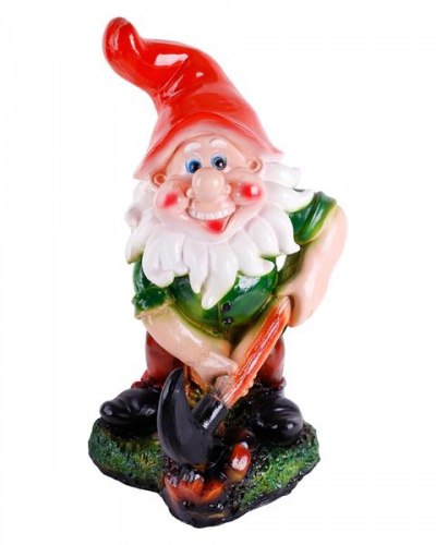 Садовая фигурка из гипса Гном с киркой (460*240мм)