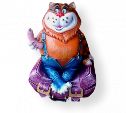 Садовая фигурка из гипса Кот на чемодане, 61см