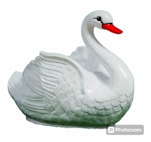 Садовая фигурка из гипса Кашпо лебедь(большое) 41*31см