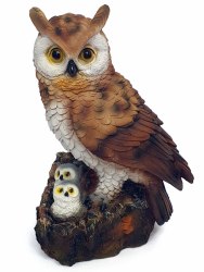 Садовая фигурка из гипса Семейство сов 27*18см