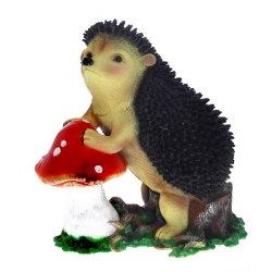 Садовая фигурка из гипса Ёж на грибе, 40см