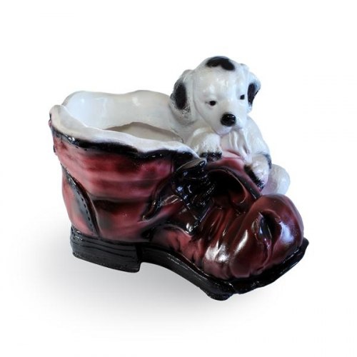 Садовая фигурка из гипса Кашпо Башмак-Далматинец (310*280мм