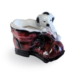 Садовая фигурка из гипса Кашпо Башмак-Далматинец (310*280мм