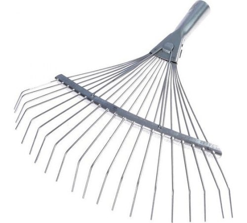 Грабли веерные проволочные большие оцинкованные 22 зуба