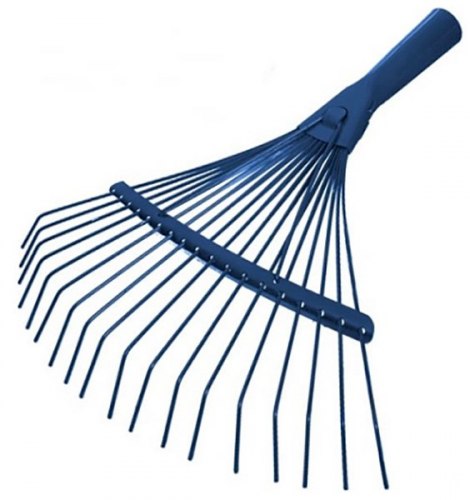 Грабли веерные проволочные большие порошковое покрытие 22 зуба