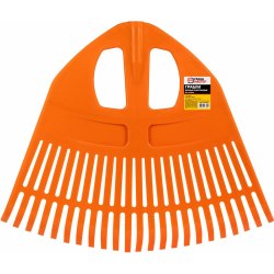 Грабли веерные пластмассовые 23 зуба оранжевые