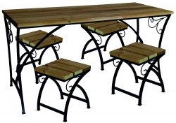 Комплект садовой мебели "Дачный" (стол+ 4 стула)