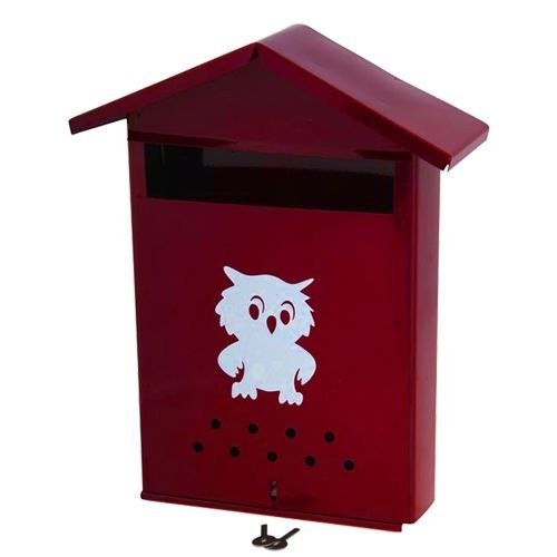 Ящик почтовый Агроснаб Домик с китайским замком вишневый