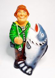 Садовая фигурка из гипса Рыбак (400*700мм)