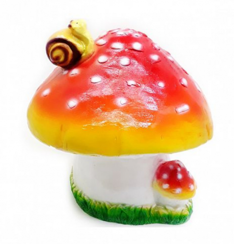 Садовая фигурка из гипса Гриб с улиткой (240*290мм) 338