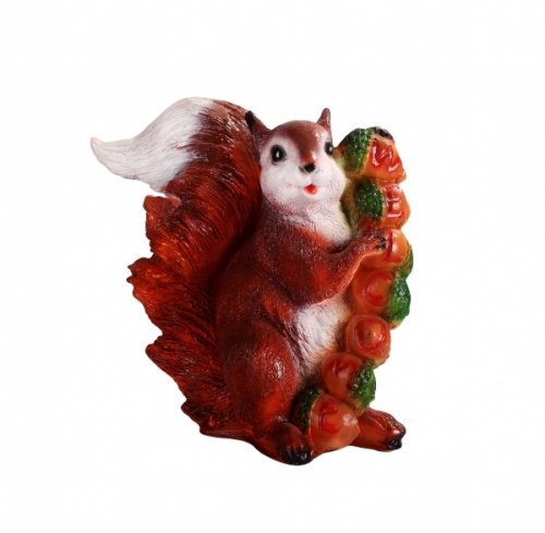 Садовая фигурка из гипса Белка с желудями (250*250мм)