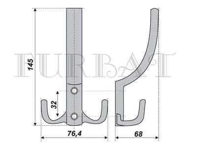 Крючок-вешалка 8288 черный