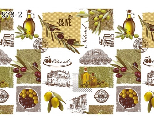 Клеенка столовая нетканая основа с ПВХ покрытием коллекция "Мажор" 135см х 20м 1 сорт 578/2