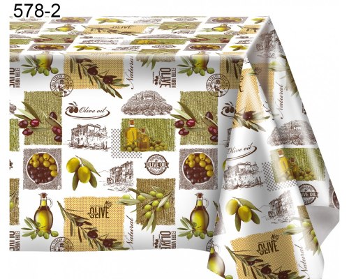 Клеенка столовая нетканая основа с ПВХ покрытием коллекция "Мажор" 135см х 20м 1 сорт 578/2