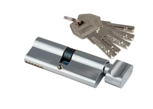 Цилиндровый механизм ZZ-402-B-60- CP ключ/вертушка хром S-Locked 120354