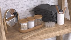 Набор аксессуаров для ванной комнаты Korely (прозрачный) Berossi
