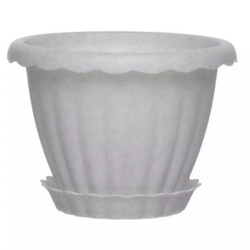 Кашпо DALIA D 300 9л с поддоном Мрамор d3000*270