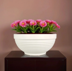 Горшок цветочныйМиска Парма, D 30, 6,0 л, белая 5PL0331