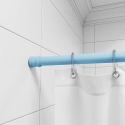 Карниз прямой телескопический голубой