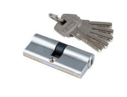Цилиндровый механизм S-Locked Z-400-B-90CP хром, ключ/ключ 120364