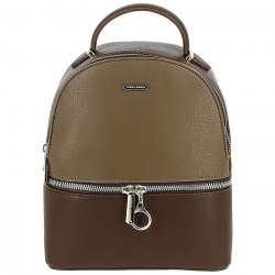 Рюкзак женский David Jones 6600-2 серый, коричневый, бордовый