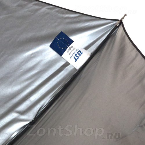 Зонт женский Zest 51660 Серебро с чёрным