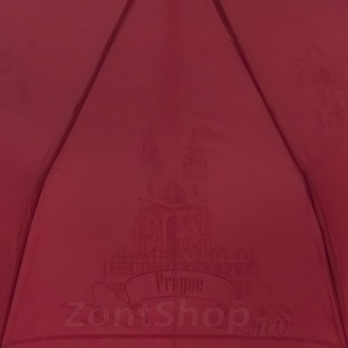 Зонт женский автомат Три слона 198 бордовый Прага