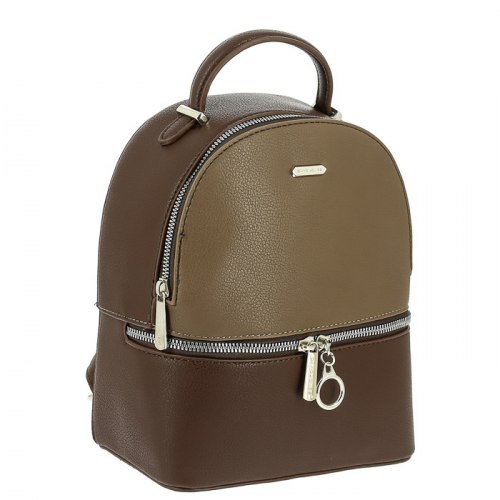 Рюкзак женский David Jones 6600-2 серый, коричневый, бордовый