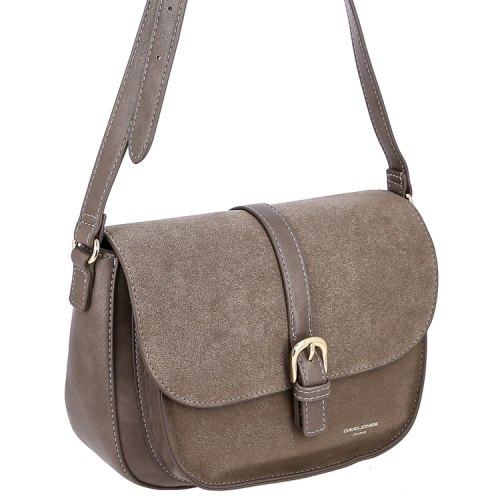 Сумка женская David Jones CM7766 чёрная, бордовая, серая