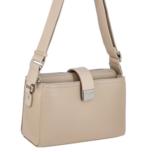 Сумка David Jones CM7437-2 слоновая кость, черная, песочная